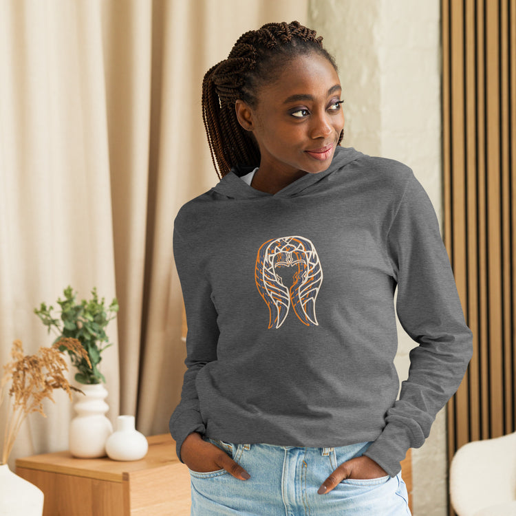 Ahsoka Head and Face Hooded Long Sleeve Tee - Fandom-Made