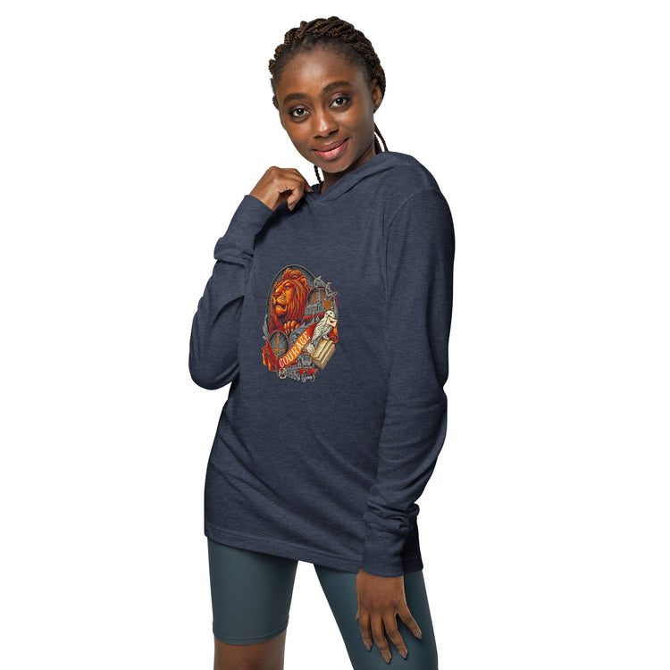 Gryffindor Courage Unisex Hooded Long Sleeve Tee - Fandom-Made