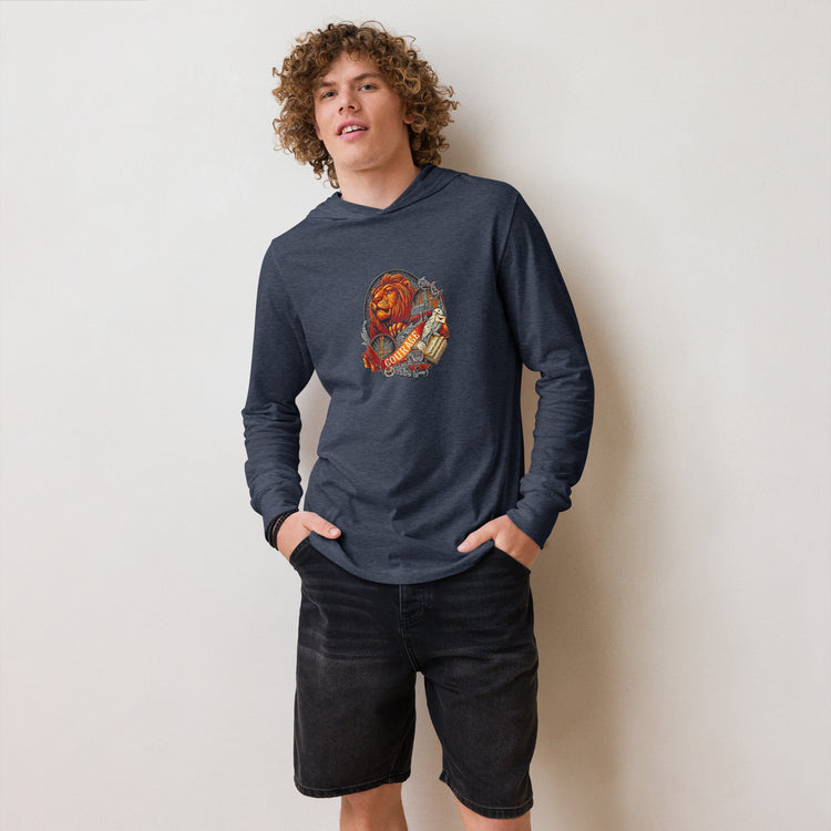 Gryffindor Courage Unisex Hooded Long Sleeve Tee - Fandom-Made