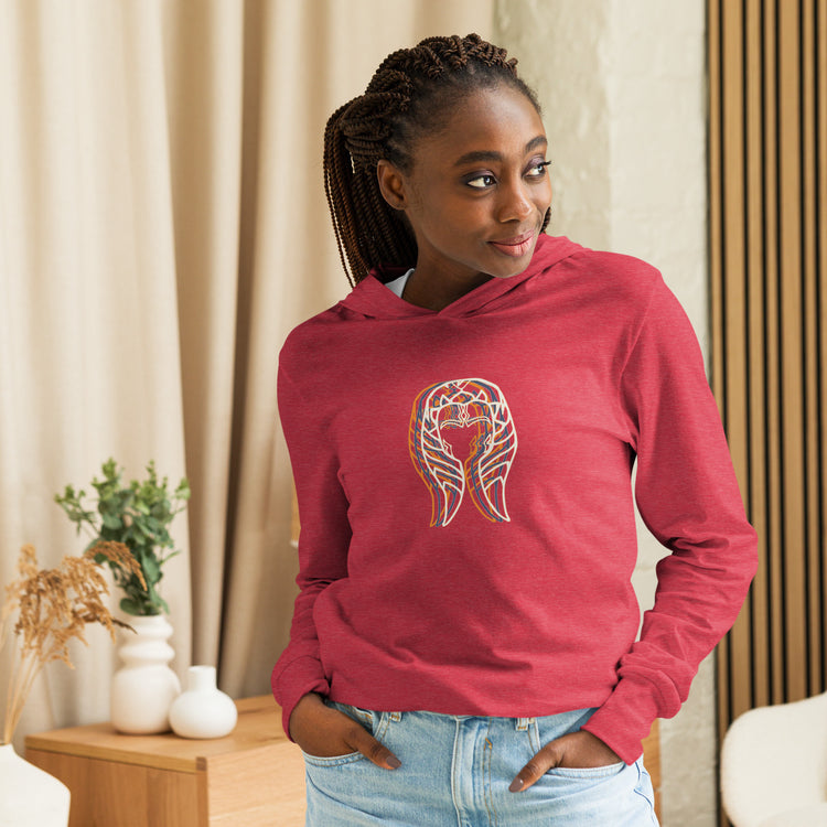 Ahsoka Head and Face Hooded Long Sleeve Tee - Fandom-Made