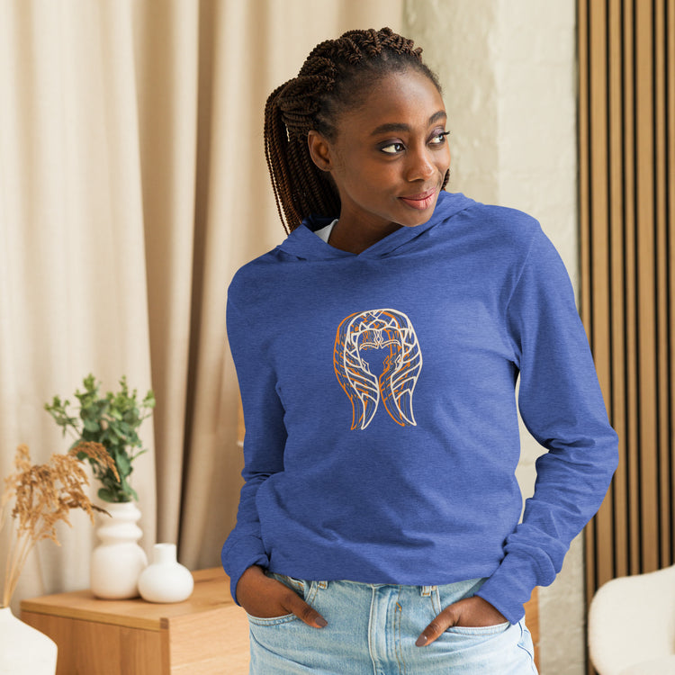 Ahsoka Head and Face Hooded Long Sleeve Tee - Fandom-Made