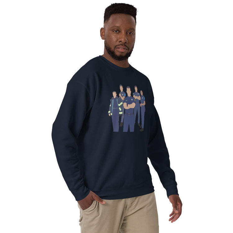 9-1-1 Group Sweatshirt - Fandom-Made