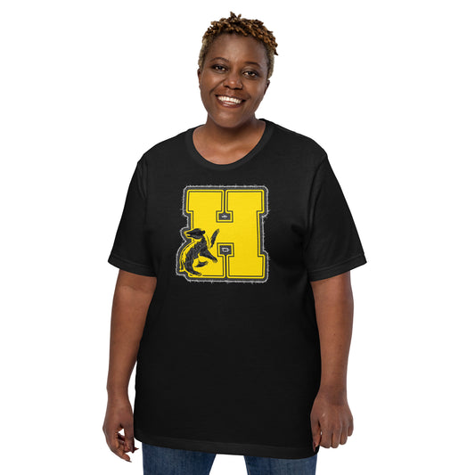 Hufflepuff H Embroidery Design Unisex T-Shirt - Fandom-Made