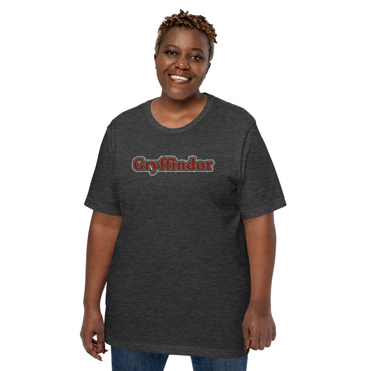 Gryffindor Embroidery Design Unisex T-Shirt - Fandom-Made