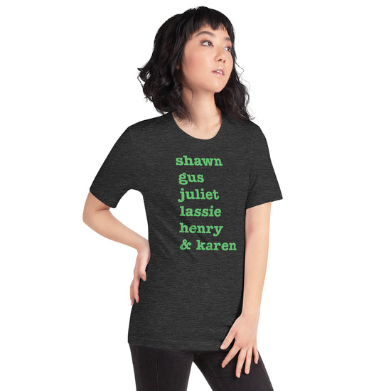 Psych Names Unisex T-Shirt - Fandom-Made
