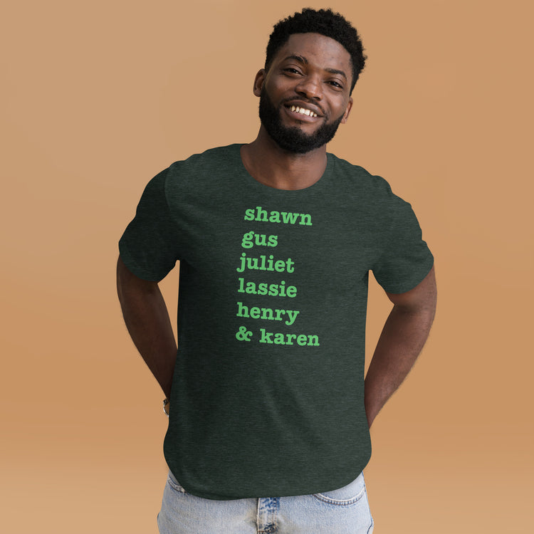 Psych Names Unisex T-Shirt - Fandom-Made