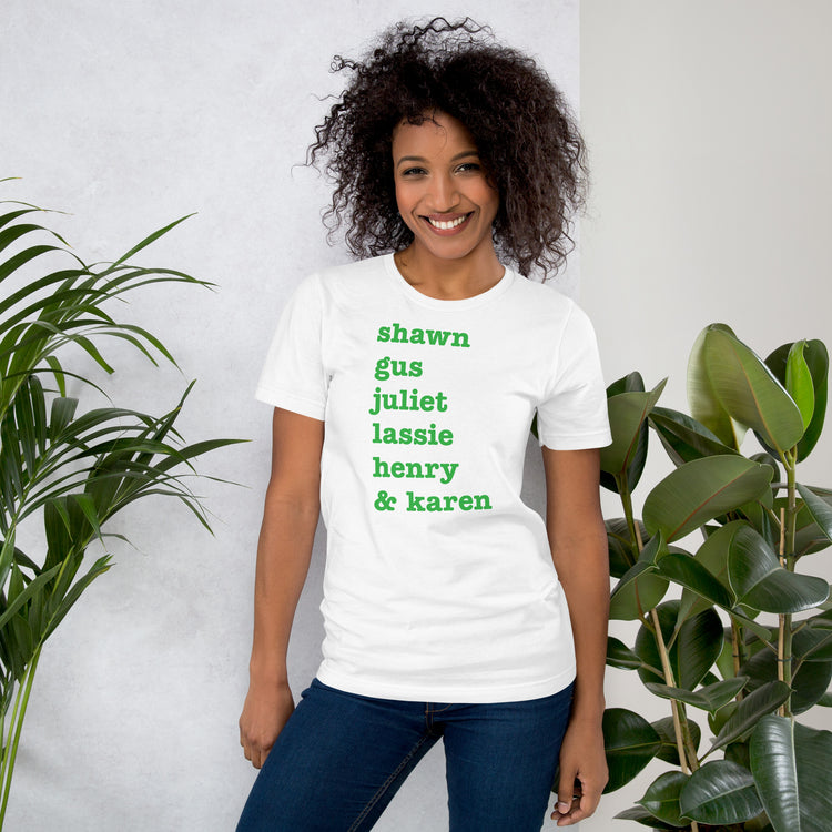 Psych Names Unisex T-Shirt - Fandom-Made