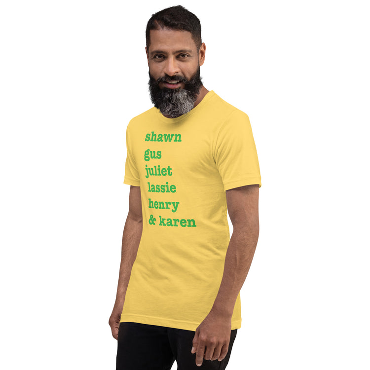 Psych Names Unisex T-Shirt - Fandom-Made
