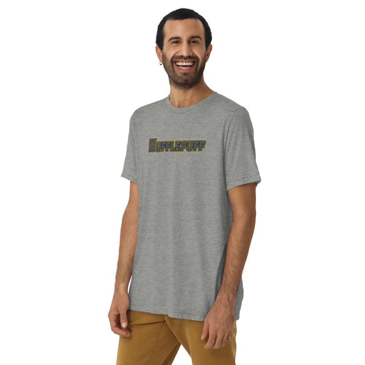Hufflepuff Embroidery Design Unisex Tri-Blend T-Shirt - Fandom-Made