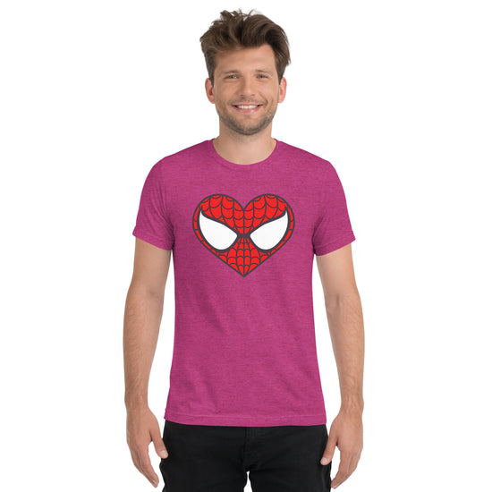 Spidey Heart Unisex Tri-Blend T-Shirt - Fandom-Made