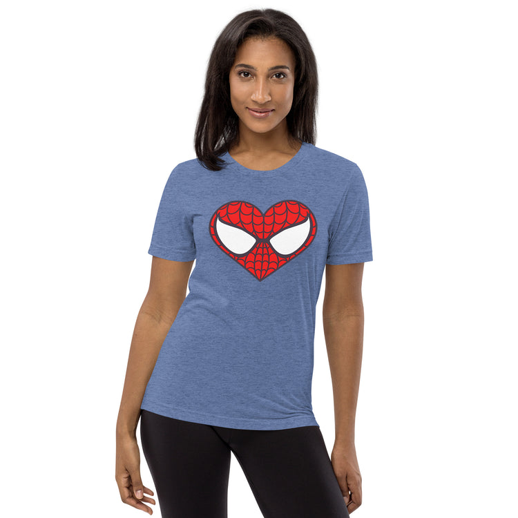 Spidey Heart Unisex Tri-Blend T-Shirt - Fandom-Made