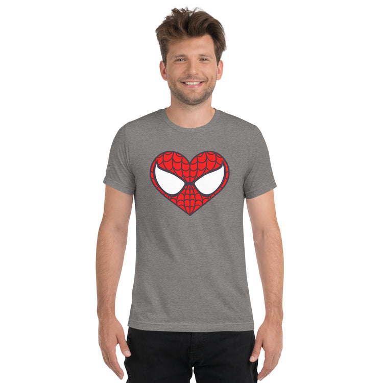 Spidey Heart Unisex Tri-Blend T-Shirt - Fandom-Made