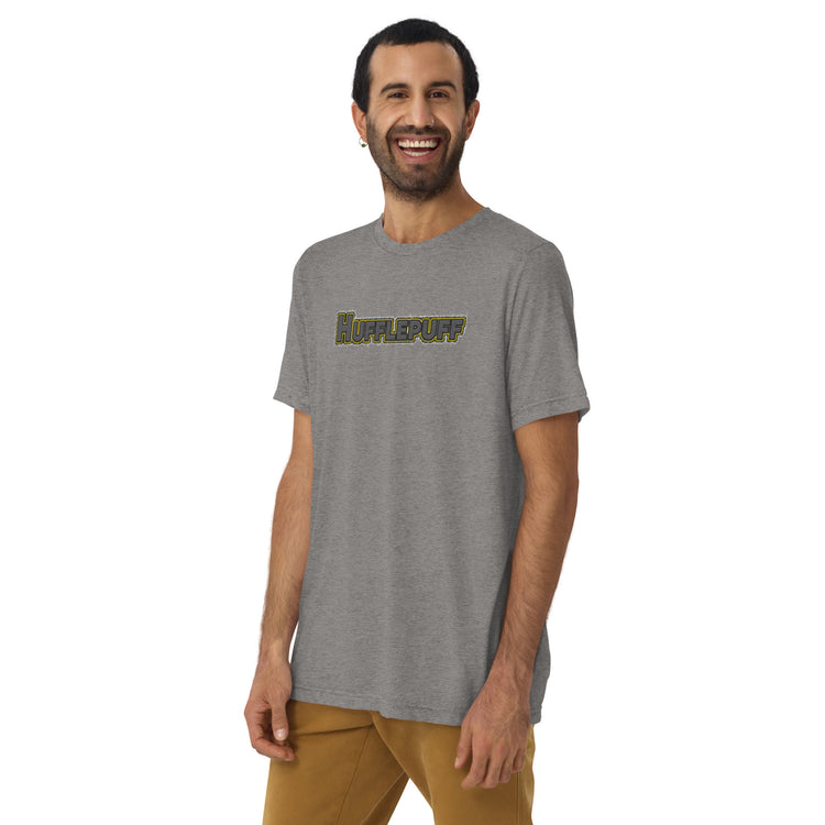 Hufflepuff Embroidery Design Unisex Tri-Blend T-Shirt - Fandom-Made