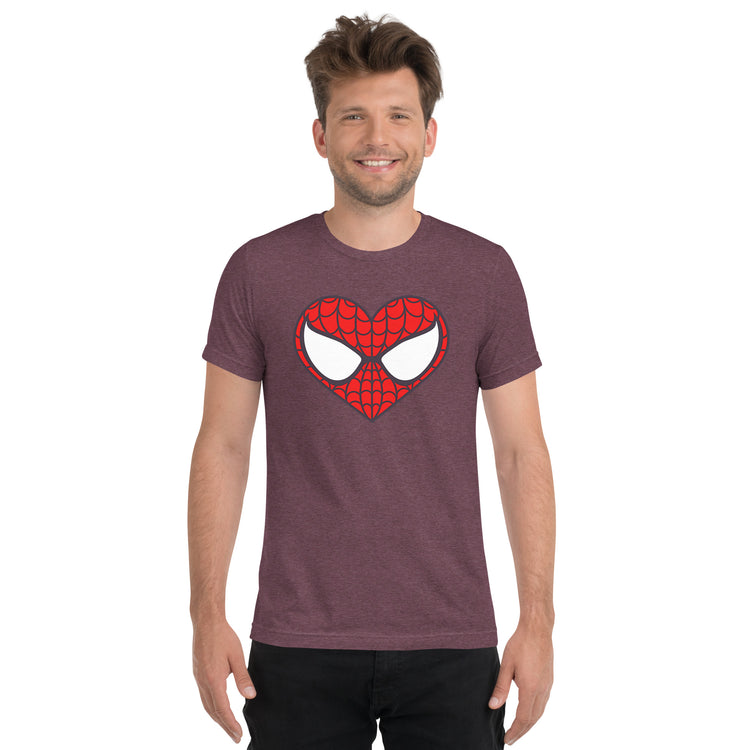 Spidey Heart Unisex Tri-Blend T-Shirt - Fandom-Made