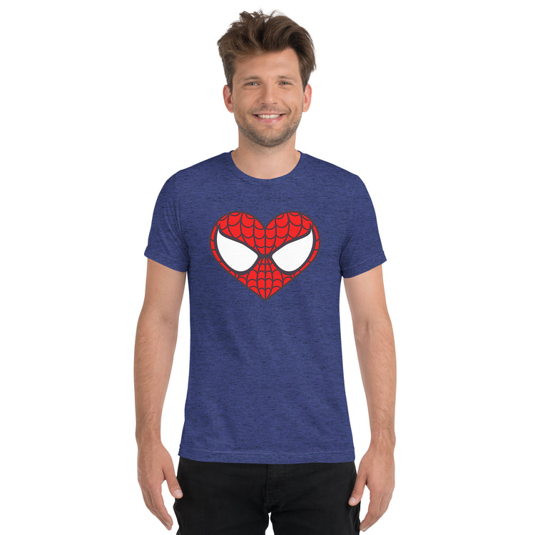 Spidey Heart Unisex Tri-Blend T-Shirt - Fandom-Made