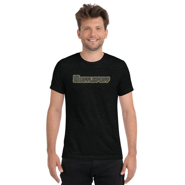 Hufflepuff Embroidery Design Unisex Tri-Blend T-Shirt - Fandom-Made