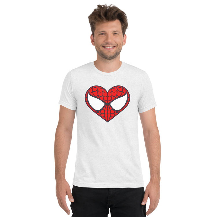 Spidey Heart Unisex Tri-Blend T-Shirt - Fandom-Made
