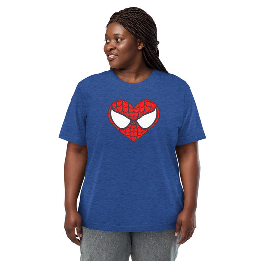 Spidey Heart Unisex Tri-Blend T-Shirt - Fandom-Made