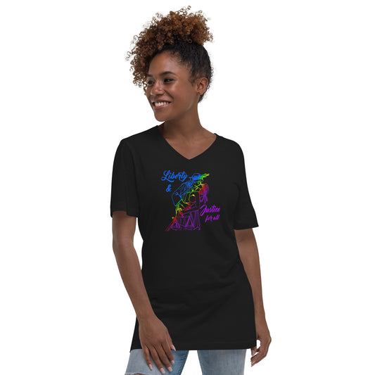 Liberty and Justice For All Unisex V-Neck T-Shirt - Fandom-Made