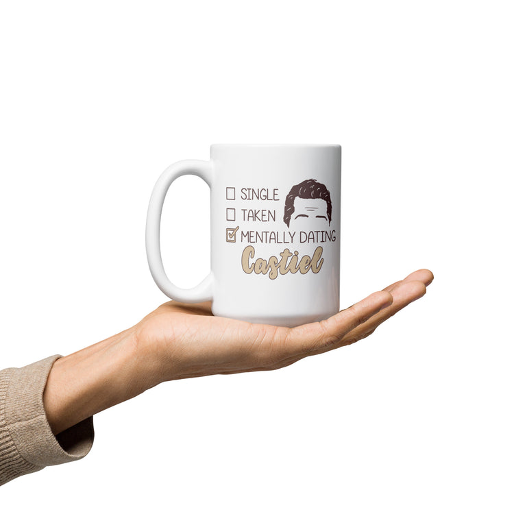 Mentally Dating Castiel Mug - Fandom-Made