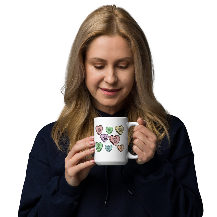 Stoner Conversation Hearts Mugs - Fandom-Made