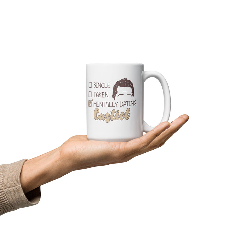 Mentally Dating Castiel Mug - Fandom-Made