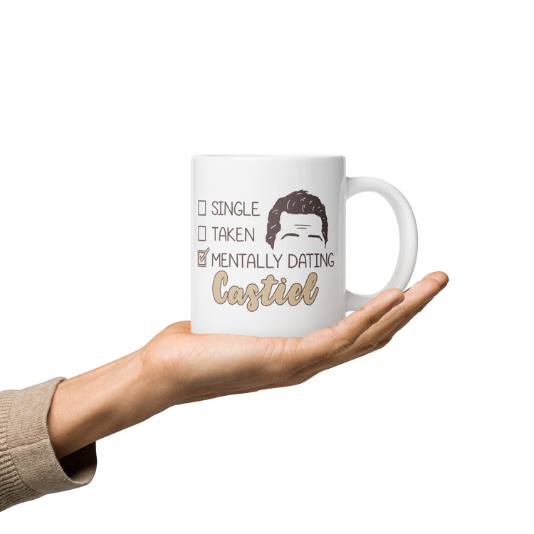 Mentally Dating Castiel Mug - Fandom-Made