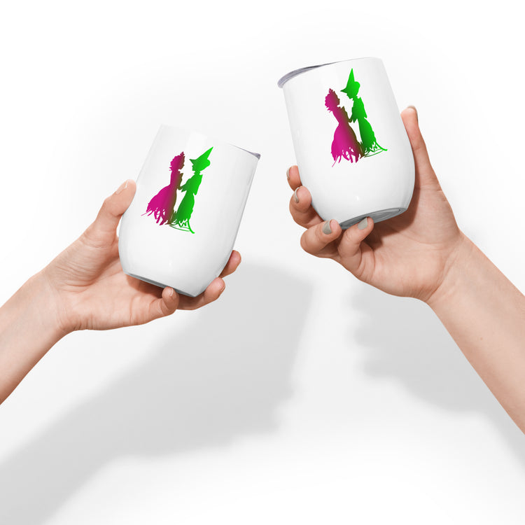 Elphaba And Glinda Wine Tumbler - Fandom-Made
