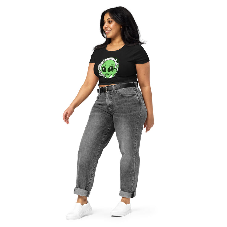 Stoner Alien Crop Tee - Fandom-Made