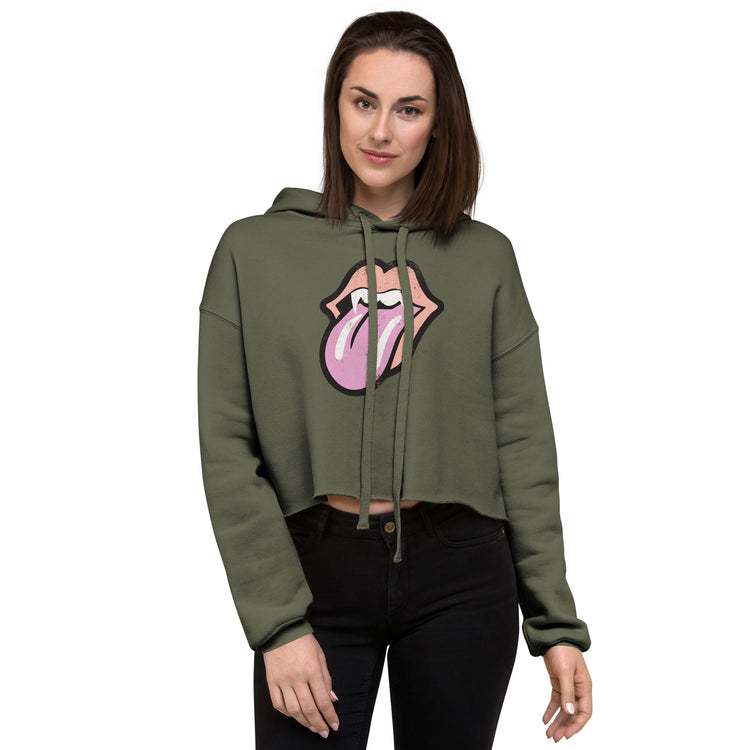 Vampire Grunge Women's Cropped Hoodie - Fandom-Made