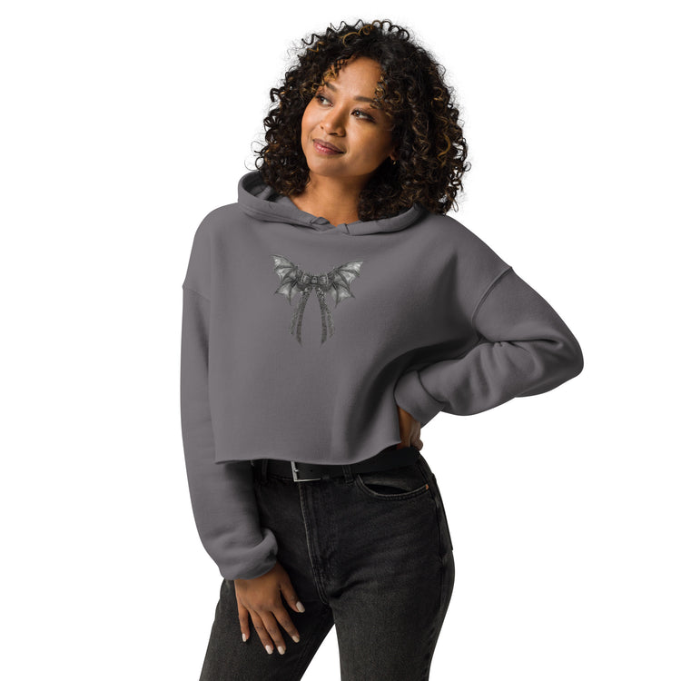 Coquette Bat Women's Cropped Hoodie - Fandom-Made