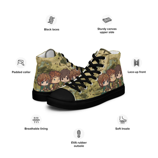 Bagend Boys Women's High Top Canvas Shoes - Fandom-Made