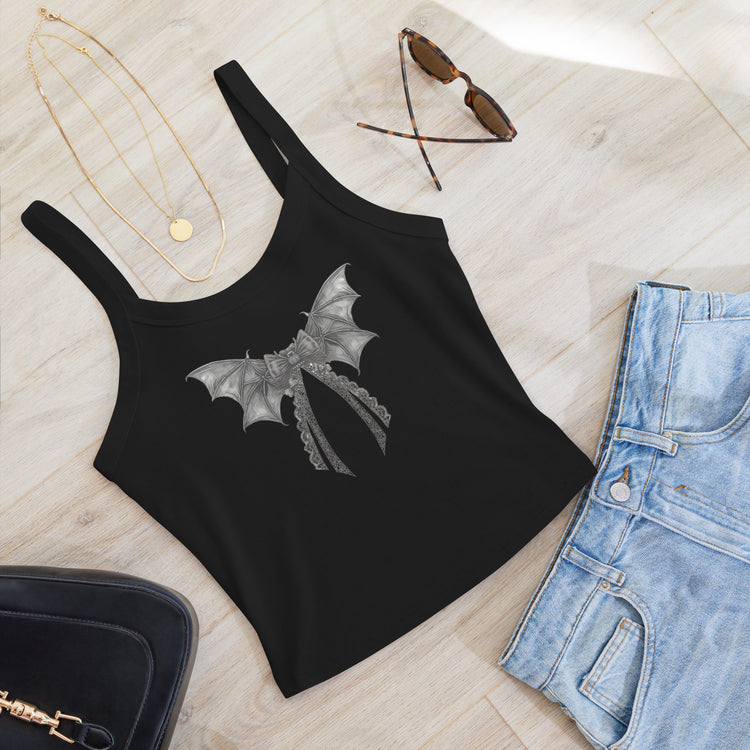 Coquette Bar Micro-Rib Tank Top - Fandom-Made