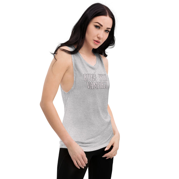 Runs With Vampires Women's Muscle Tank - Fandom-Made