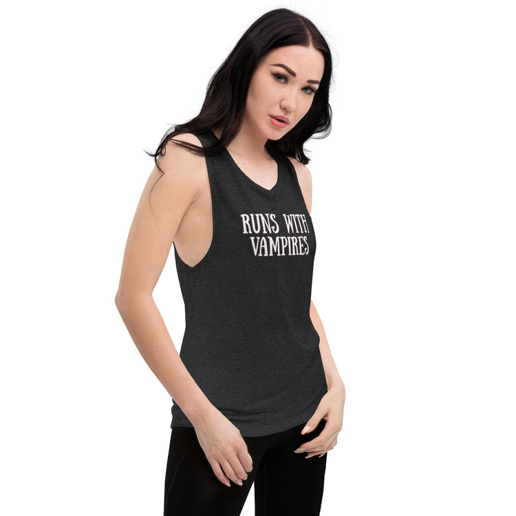 Runs With Vampires Women's Muscle Tank - Fandom-Made