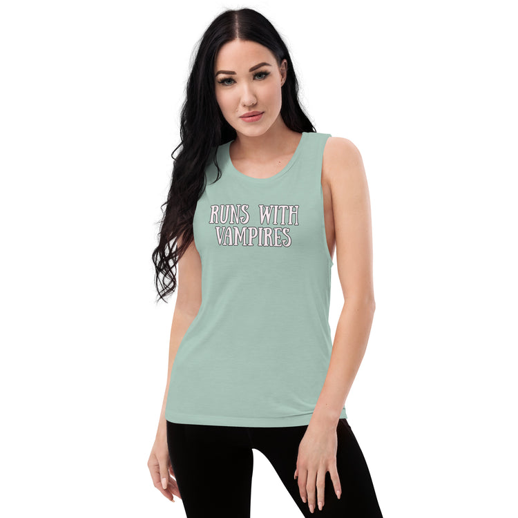 Runs With Vampires Women's Muscle Tank - Fandom-Made