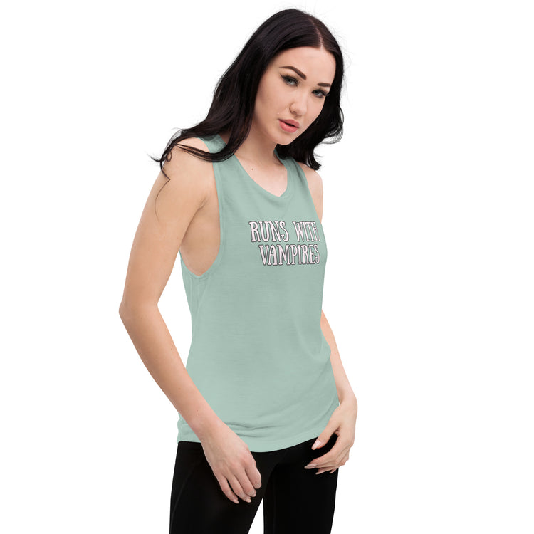 Runs With Vampires Women's Muscle Tank - Fandom-Made