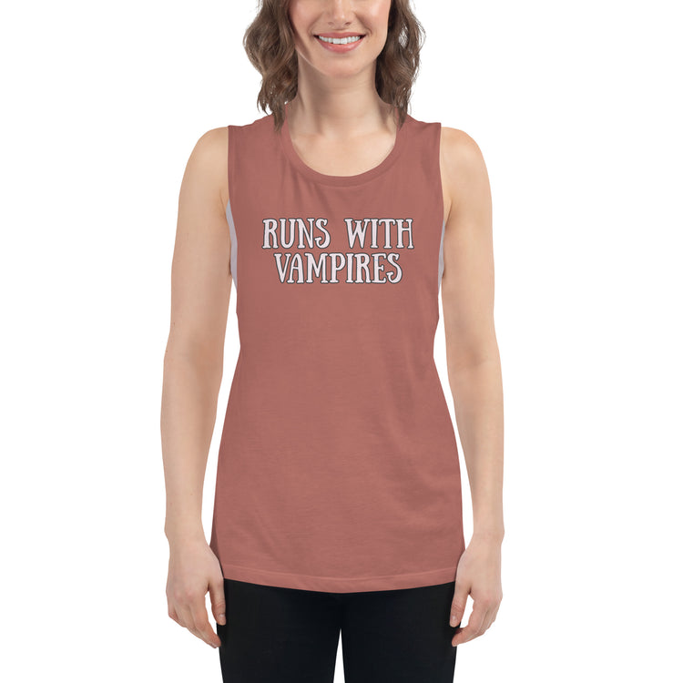 Runs With Vampires Women's Muscle Tank - Fandom-Made