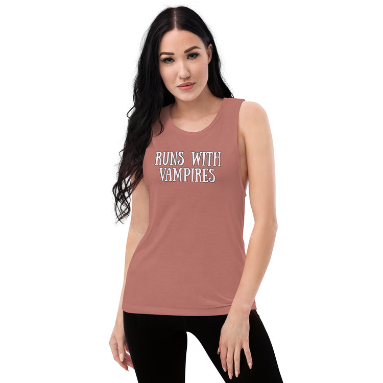 Runs With Vampires Women's Muscle Tank - Fandom-Made