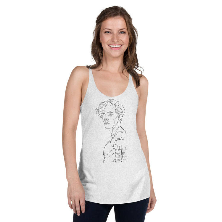 Harry Styles Outline Women's Tri-Blend Racerback Tank Top - Fandom-Made