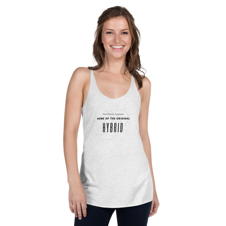 The Original Hybrid Women's Tri-Blend Racerback Tank Top - Fandom-Made