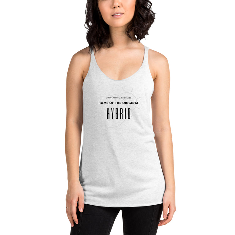 The Original Hybrid Women's Tri-Blend Racerback Tank Top - Fandom-Made
