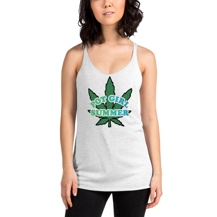 Pot Girl Summer Women's Racerback Tank Top - Fandom-Made
