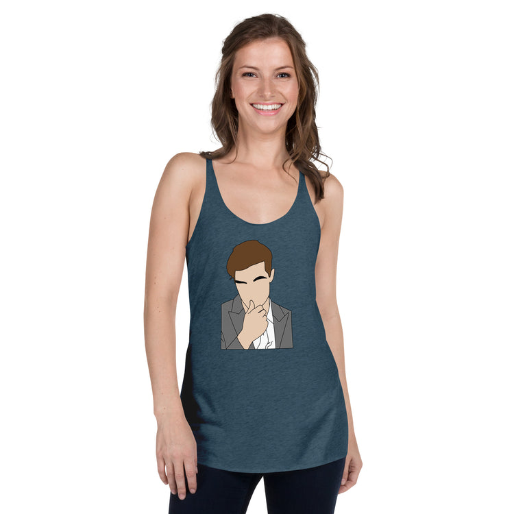 Christian Grey Women's Tri-Blend Racerback Tank Top - Fandom-Made