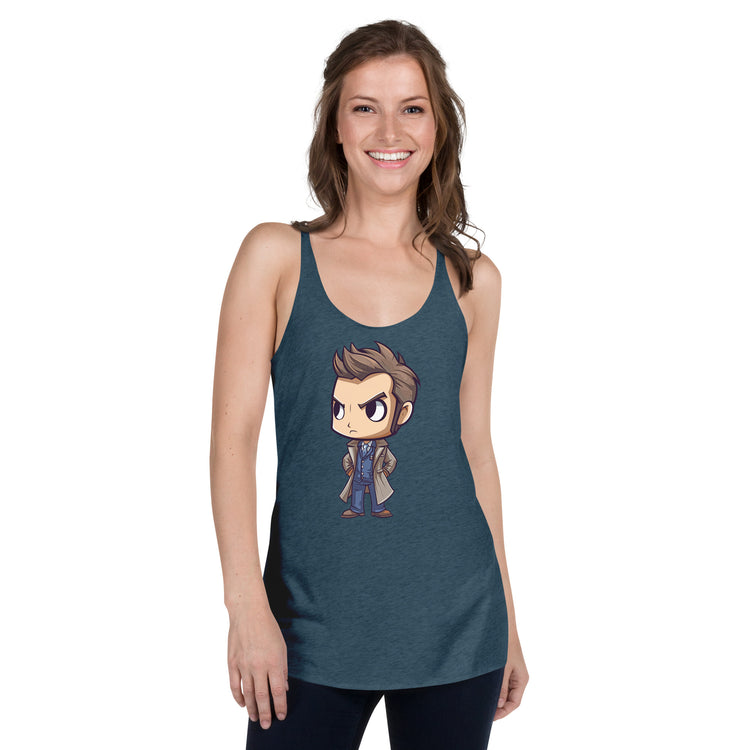 The 10th Doctor Tri-Blend Women's Racerback Tank Top - Fandom-Made