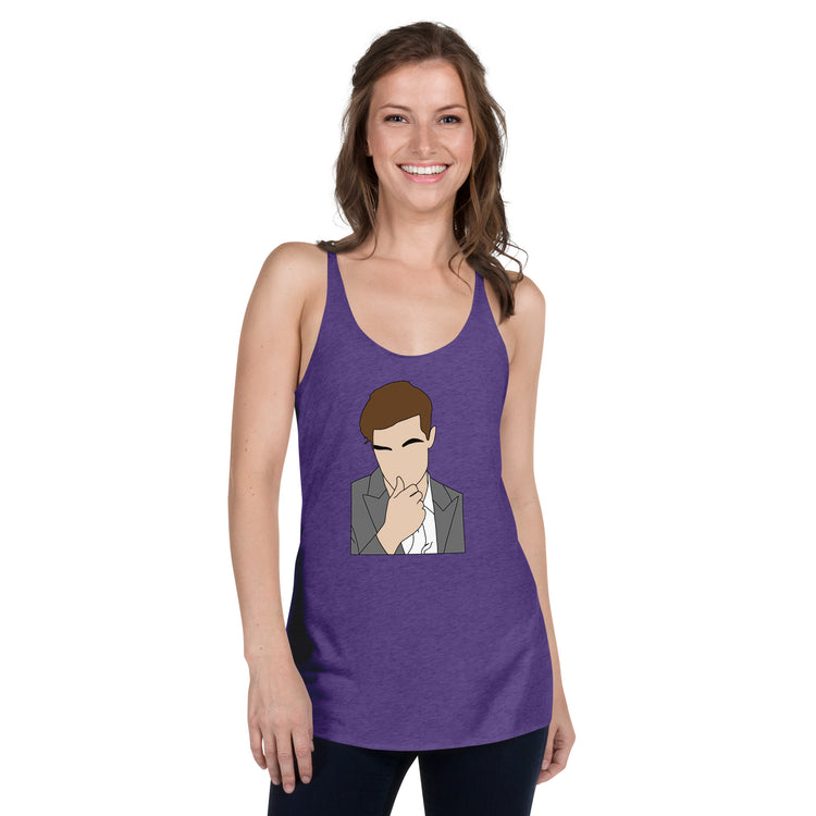 Christian Grey Women's Tri-Blend Racerback Tank Top - Fandom-Made