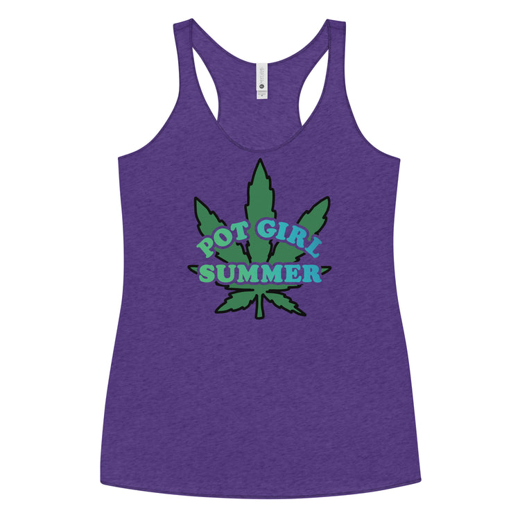 Pot Girl Summer Women's Racerback Tank Top - Fandom-Made