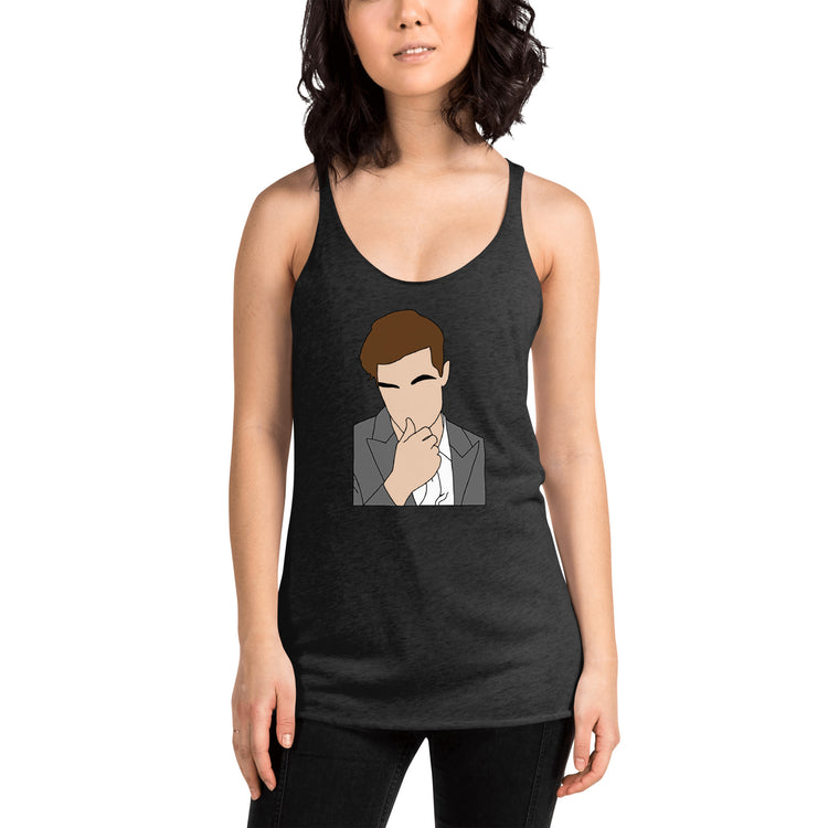 Christian Grey Women's Tri-Blend Racerback Tank Top - Fandom-Made