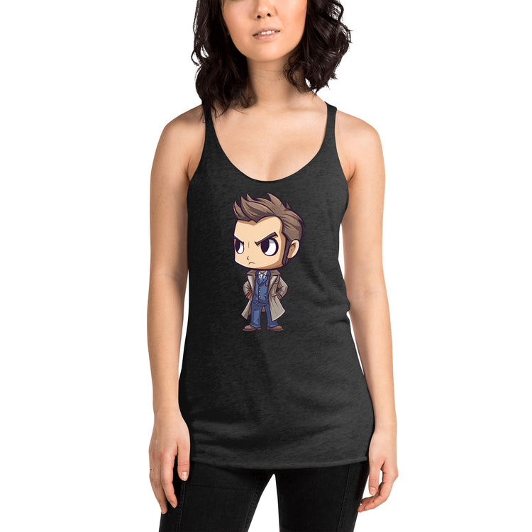 The 10th Doctor Tri-Blend Women's Racerback Tank Top - Fandom-Made