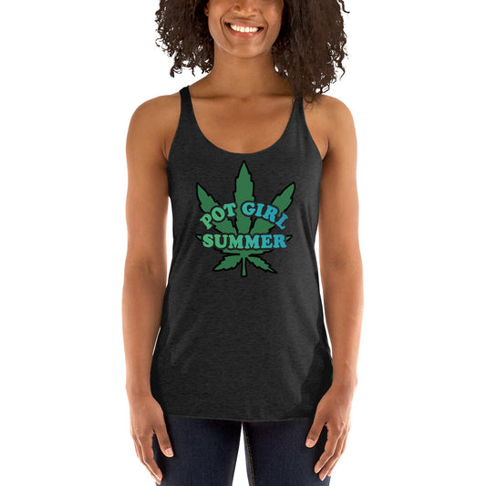 Pot Girl Summer Women's Racerback Tank Top - Fandom-Made